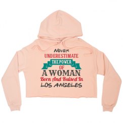 Ladies Relaxed Fit Cropped Fleece Hoodie
