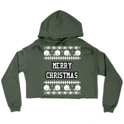 Ladies Relaxed Fit Cropped Fleece Hoodie