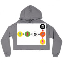 Ladies Relaxed Fit Cropped Fleece Hoodie