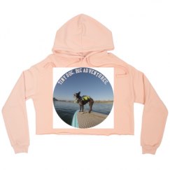 Ladies Relaxed Fit Cropped Fleece Hoodie