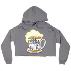 Ladies Relaxed Fit Cropped Fleece Hoodie