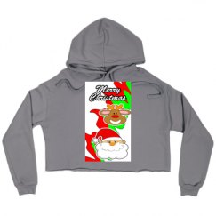 Ladies Relaxed Fit Cropped Fleece Hoodie