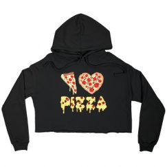 Ladies Relaxed Fit Cropped Fleece Hoodie