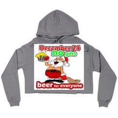 Ladies Relaxed Fit Cropped Fleece Hoodie