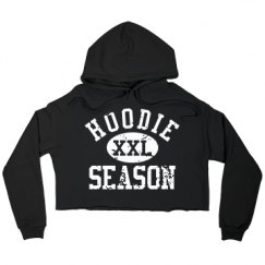 Ladies Relaxed Fit Cropped Fleece Hoodie