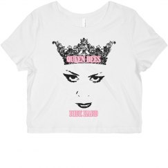 Women's Slim Fit Queen Bees Crop Tee