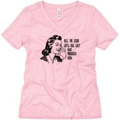 Ladies Relaxed Fit V-Neck Tee