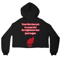 Ladies Relaxed Fit Cropped Fleece Hoodie