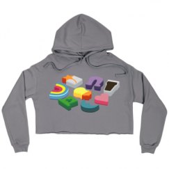 Ladies Relaxed Fit Cropped Fleece Hoodie