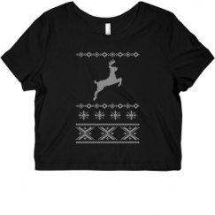 Ladies Slim Fit Crop Top Tee