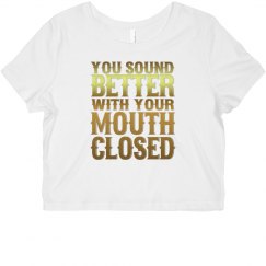 Mouth Closed Cropped Tee