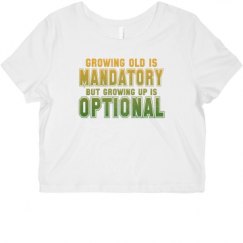 Ladies Slim Fit Crop Top Tee