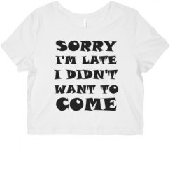 Ladies Slim Fit Crop Top Tee