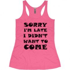 Ladies Slim Fit Super Soft Racerback Triblend Tank