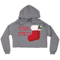 Ladies Relaxed Fit Cropped Fleece Hoodie