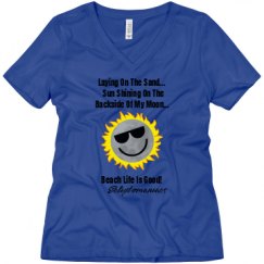 Ladies Relaxed Fit V-Neck Tee
