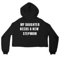 Ladies Relaxed Fit Cropped Fleece Hoodie