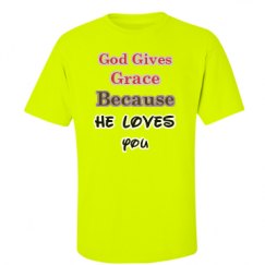 Unisex Ultra Cotton Safety Neon Crewneck Tee