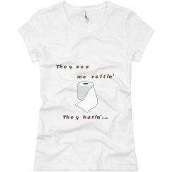 Ladies Slim Fit Basic Promo Jersey Tee