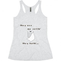 Ladies Slim Fit Super Soft Racerback Triblend Tank