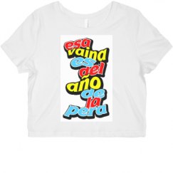 Ladies Slim Fit Crop Top Tee