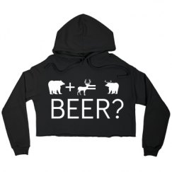 Ladies Relaxed Fit Cropped Fleece Hoodie