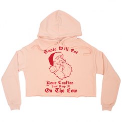 Ladies Relaxed Fit Cropped Fleece Hoodie