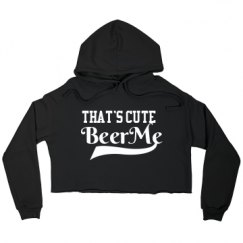 Ladies Relaxed Fit Cropped Fleece Hoodie