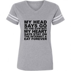 Ladies Relaxed Fit Vintage Sports Tee