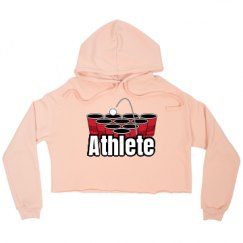 Ladies Relaxed Fit Cropped Fleece Hoodie
