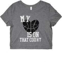 Ladies Slim Fit Crop Top Tee