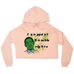 Ladies Relaxed Fit Cropped Fleece Hoodie