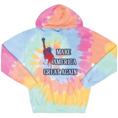 Unisex Tie-Dye Fleece Hoodie