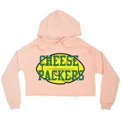 Ladies Relaxed Fit Cropped Fleece Hoodie