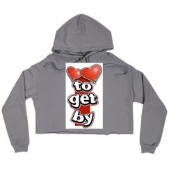 Ladies Relaxed Fit Cropped Fleece Hoodie