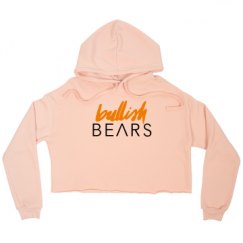 Ladies Relaxed Fit Cropped Fleece Hoodie