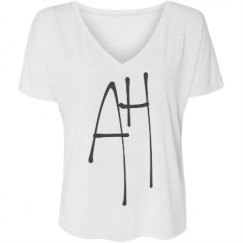 Ladies Flowy Slouchy V-Neck Tee