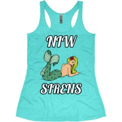 NIW SIRENS RACERBACK TRIBLEND TANK
