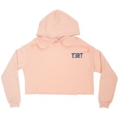 Ladies Relaxed Fit Cropped Fleece Hoodie