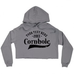 Ladies Relaxed Fit Cropped Fleece Hoodie