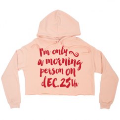 Ladies Relaxed Fit Cropped Fleece Hoodie