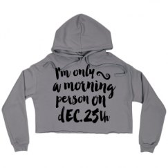 Ladies Relaxed Fit Cropped Fleece Hoodie