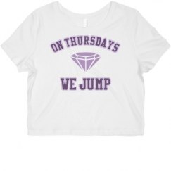 Ladies Slim Fit Crop Top Tee