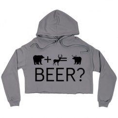 Ladies Relaxed Fit Cropped Fleece Hoodie