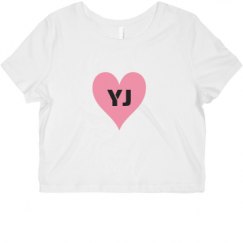 Ladies Slim Fit Crop Top Tee