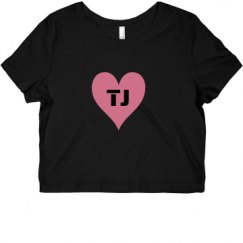 Ladies Slim Fit Crop Top Tee