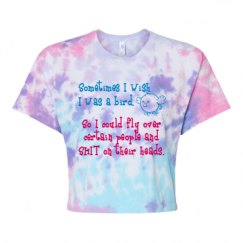 Women's Tie Dye Crop Top Tee
