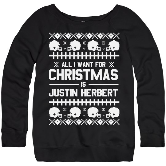 Justin Herbert Ugly Christmas Sweater 