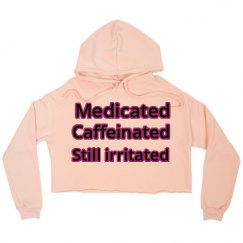 Ladies Relaxed Fit Cropped Fleece Hoodie