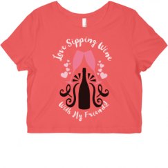 Ladies Slim Fit Crop Top Tee